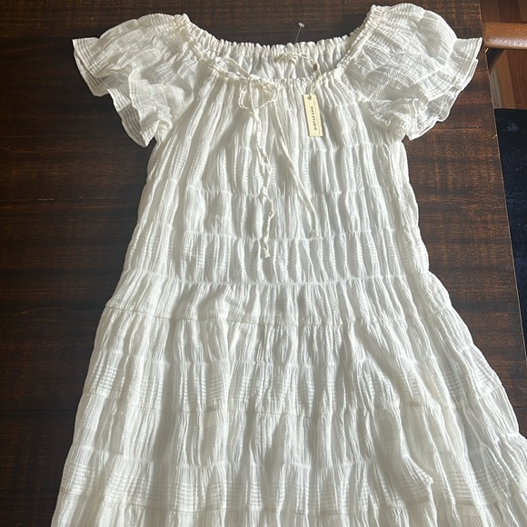 Max Studio White Tiered Mini Sundress - Picture 5 of 6